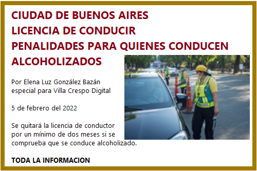 PENALIDADES POR ALCOHOLEMIA